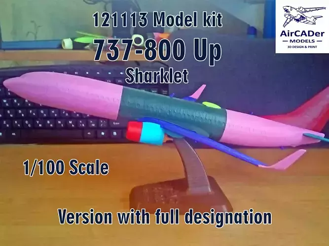 121113 Model kit Boeing 737-800 Sharklet Up 3D print model