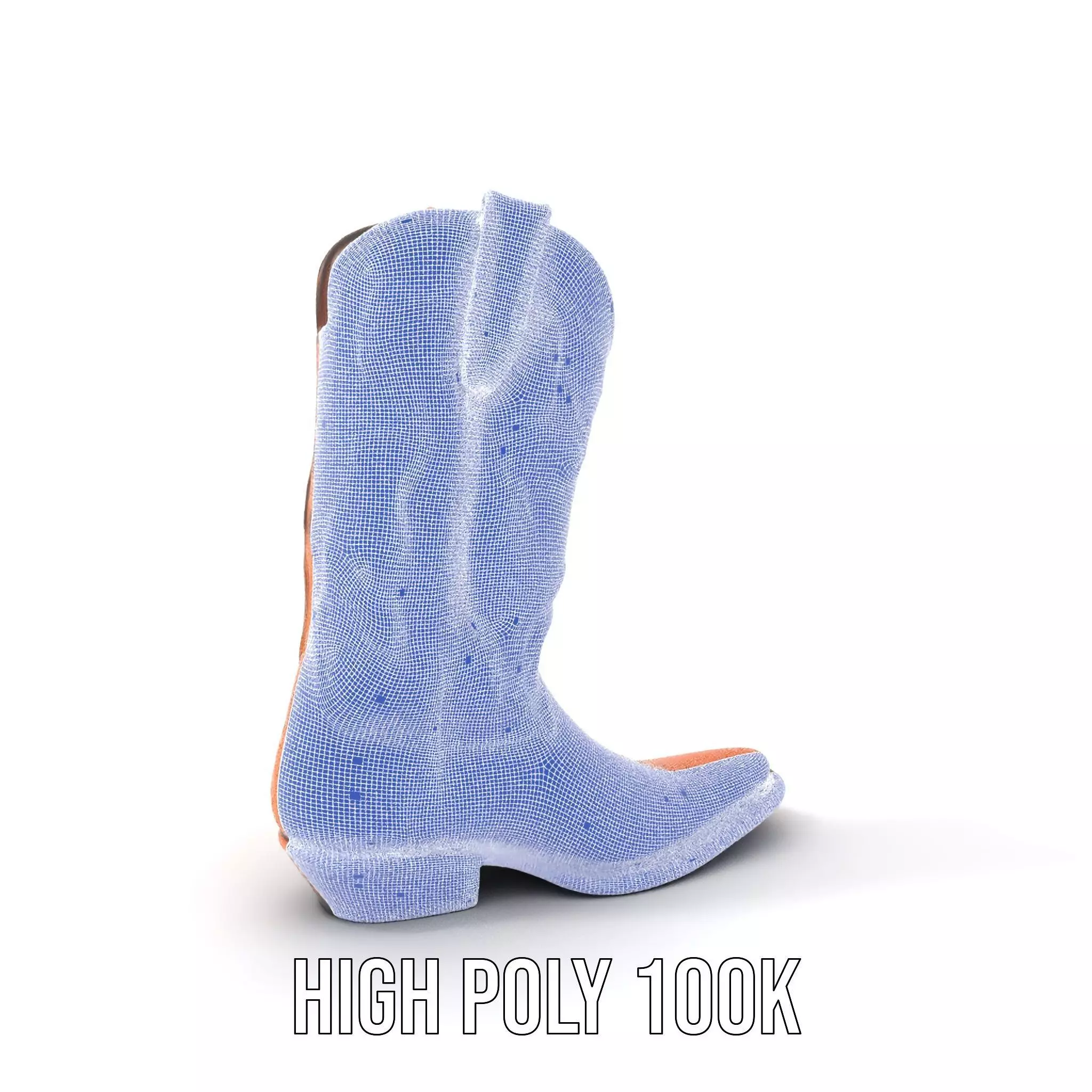 Western Cowboy Boot Model Pack Low-poly 3D model_5