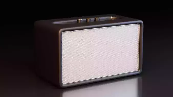 Modern Bluetooth Loudspeaker Low-poly 3D model