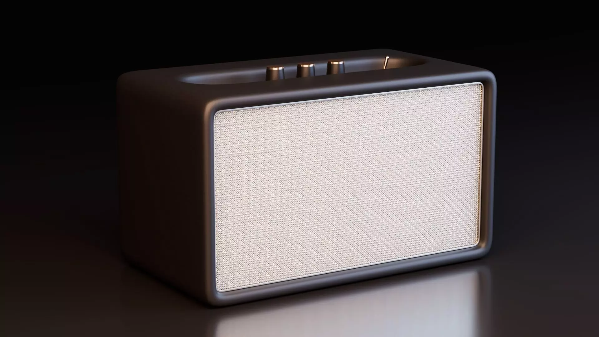 Modern Bluetooth Loudspeaker Low-poly 3D model_0