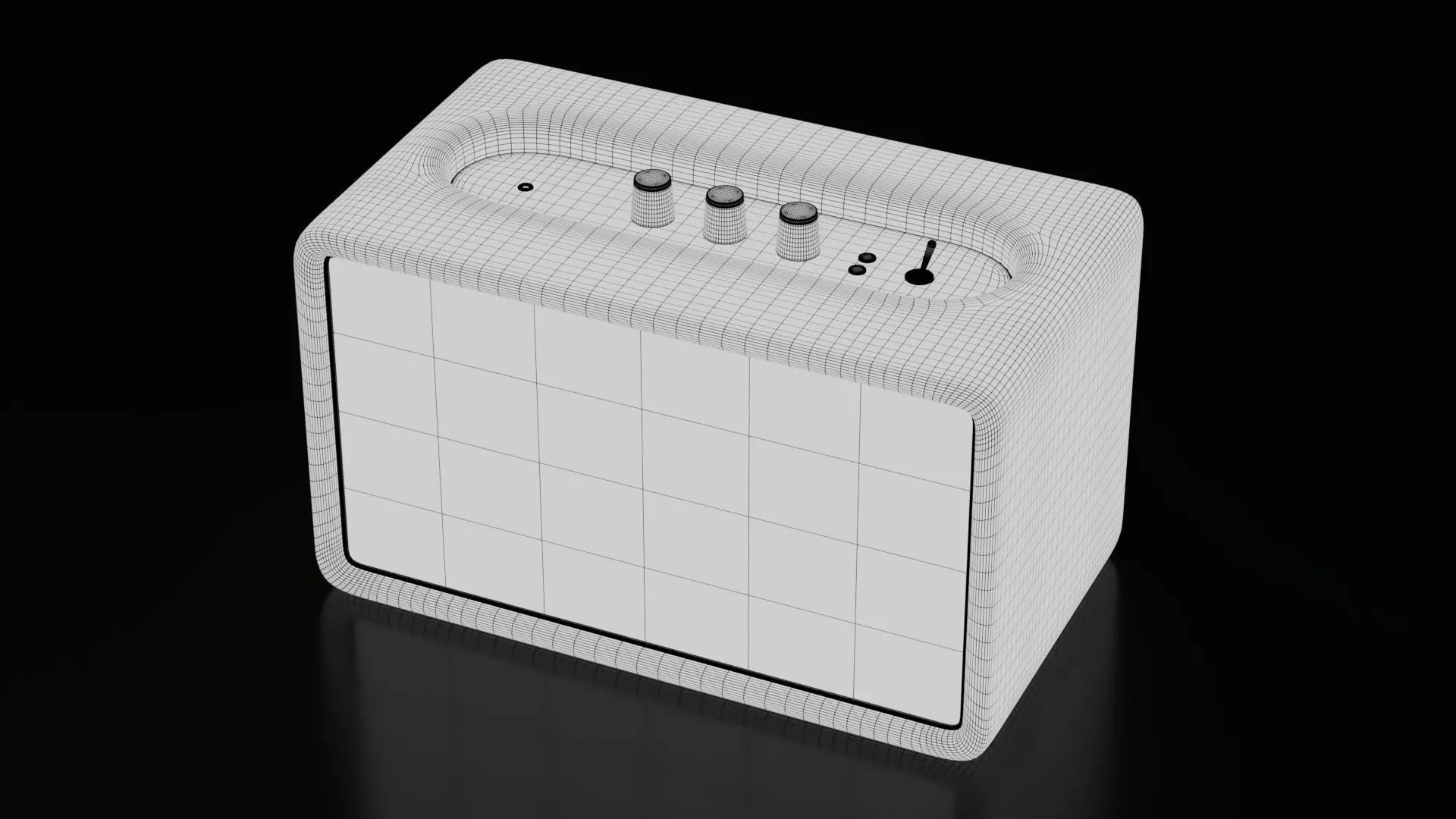 Modern Bluetooth Loudspeaker Low-poly 3D model_6