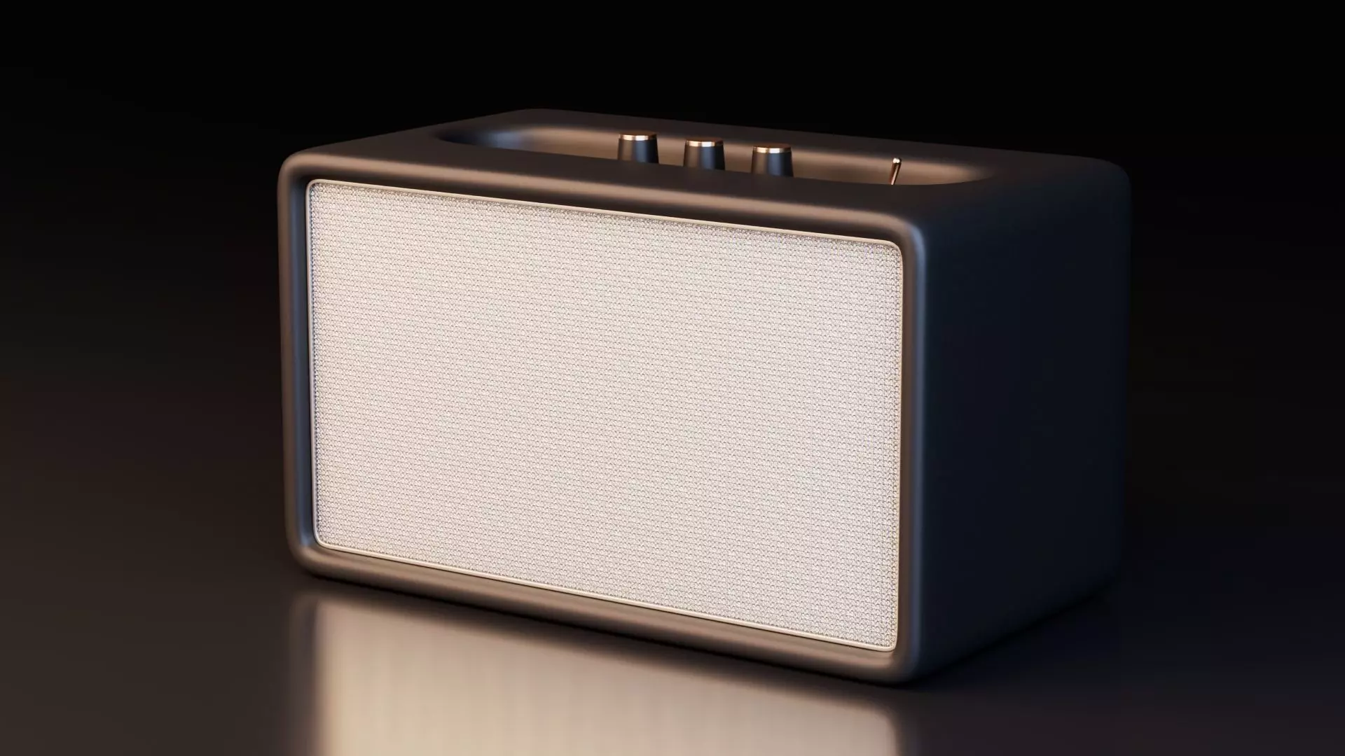 Modern Bluetooth Loudspeaker Low-poly 3D model_1