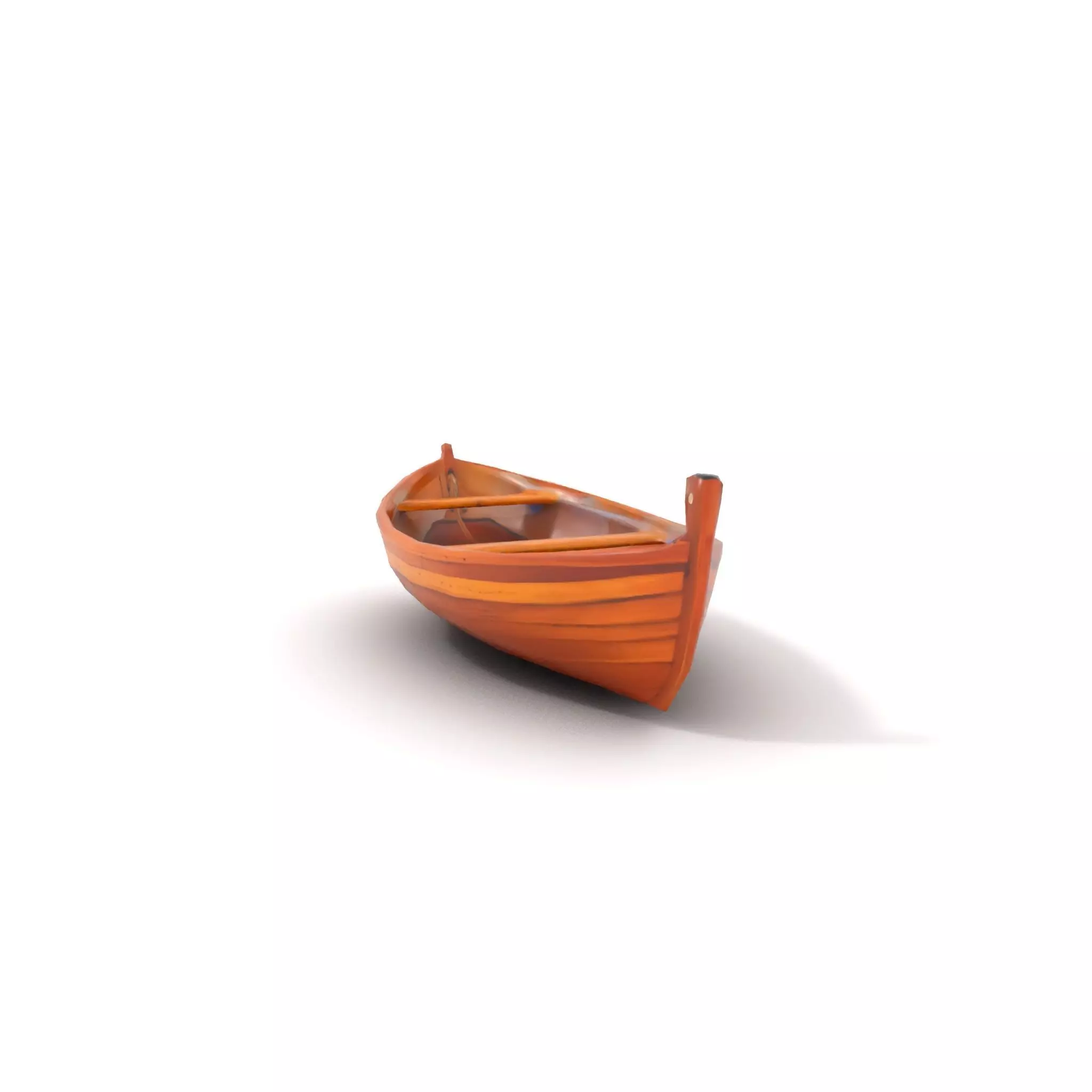 Wooden Rowboat Model Pack with Detailed Textures Low-poly 3D model_18