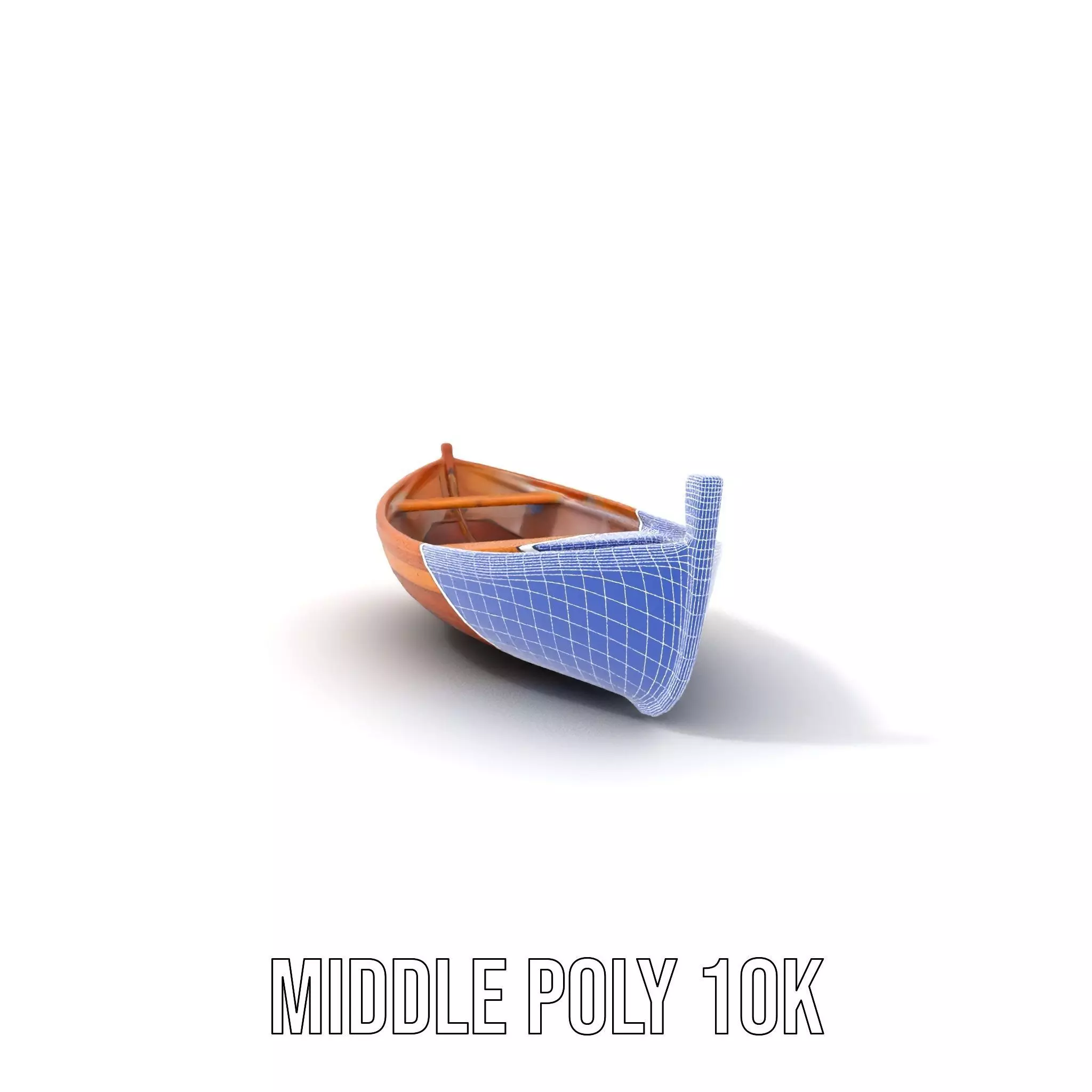 Wooden Rowboat Model Pack with Detailed Textures Low-poly 3D model_23