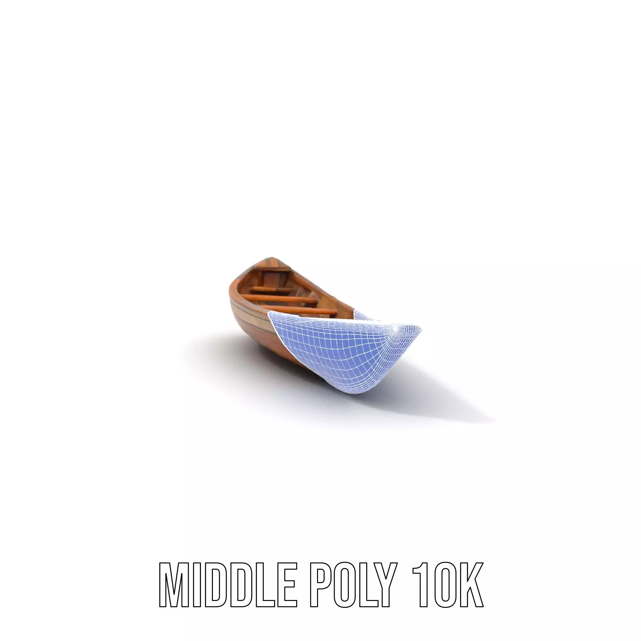 Wooden Rowboat Model Pack with Detailed Texturing Low-poly 3D model_25
