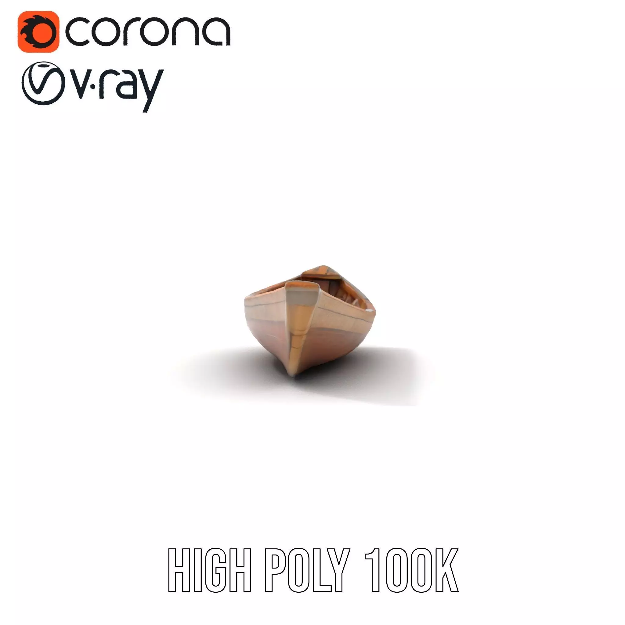 Wooden Rowboat Model Pack with Detailed Texturing Low-poly 3D model_24