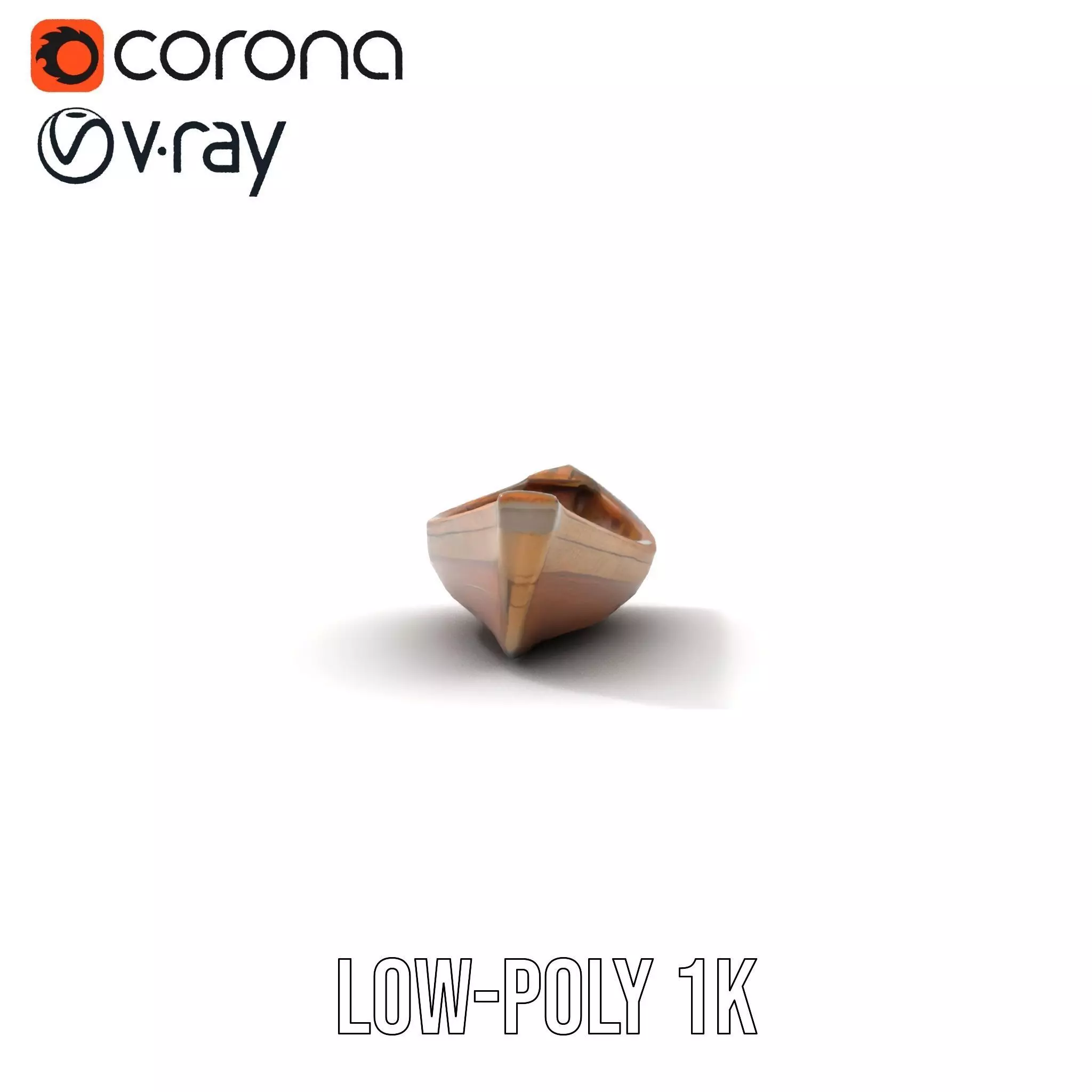 Wooden Rowboat Model Pack with Detailed Texturing Low-poly 3D model_12