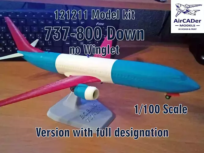 121211 Model kit Boeing 737-800 no Winglet Down