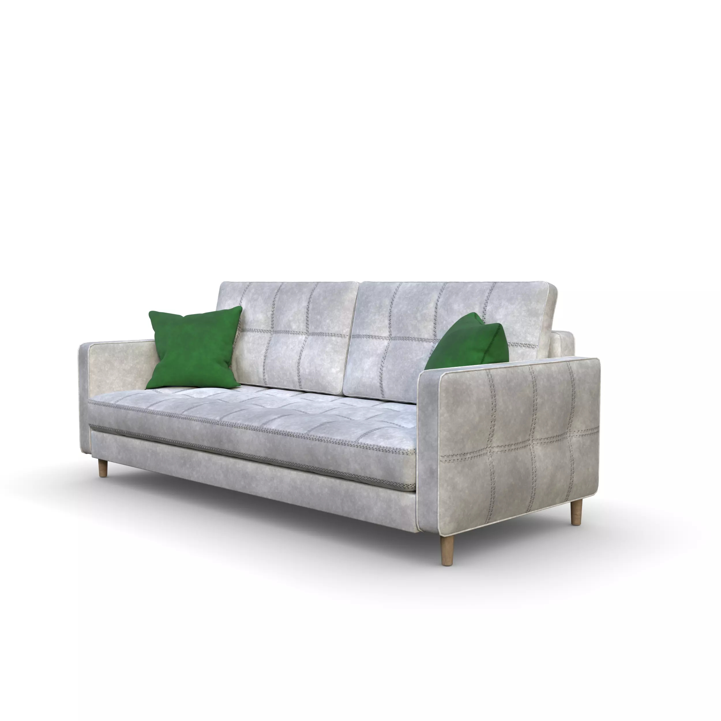 Modern 3-Seater Sofa 3D model_8