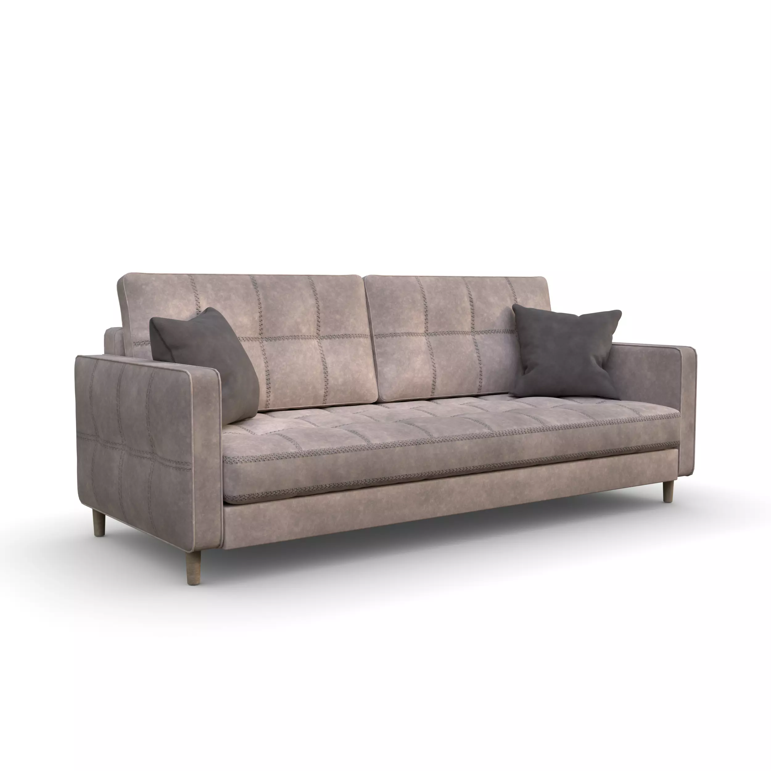 Modern 3-Seater Sofa 3D model_3