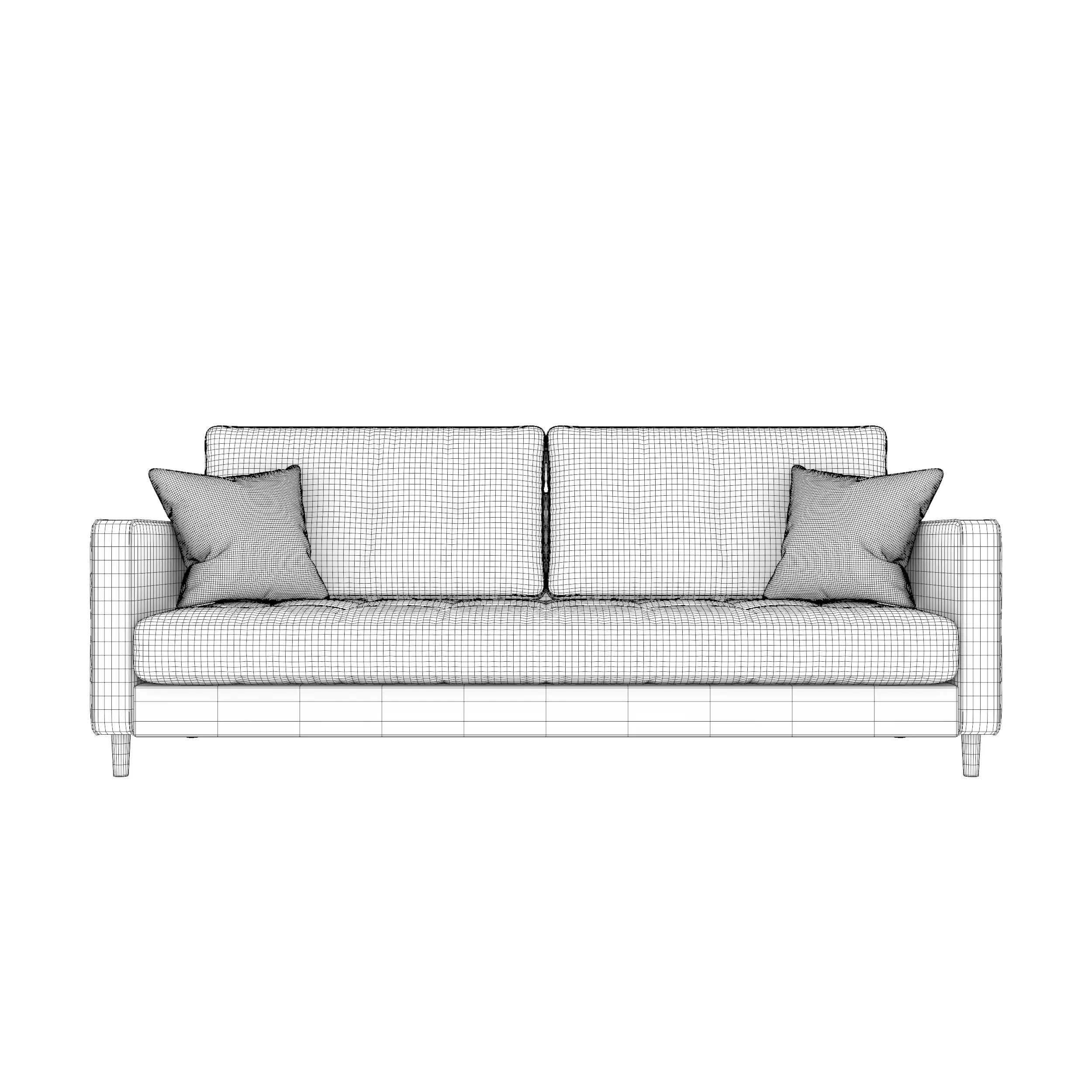 Modern 3-Seater Sofa 3D model_9