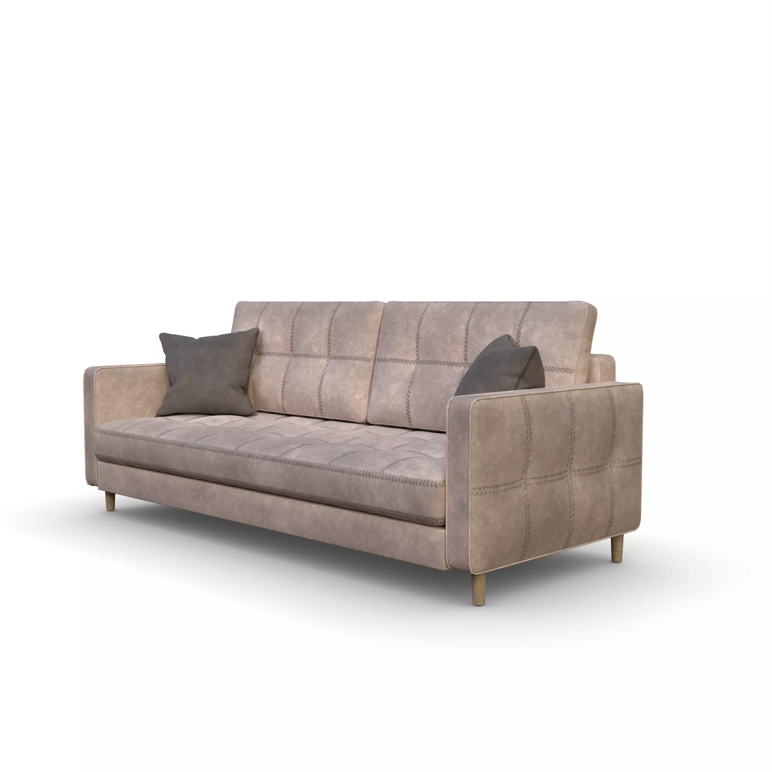 Modern 3-Seater Sofa 3D model_6
