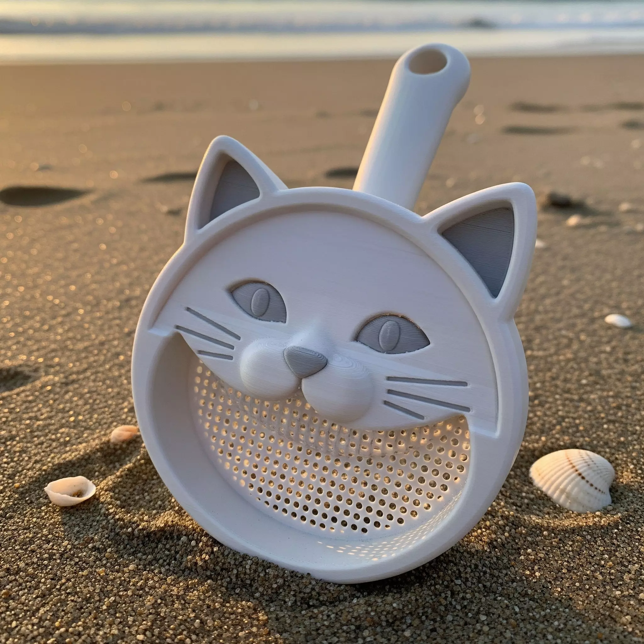 Cat That Eats Sand a funny cute summer toy 3D print model
