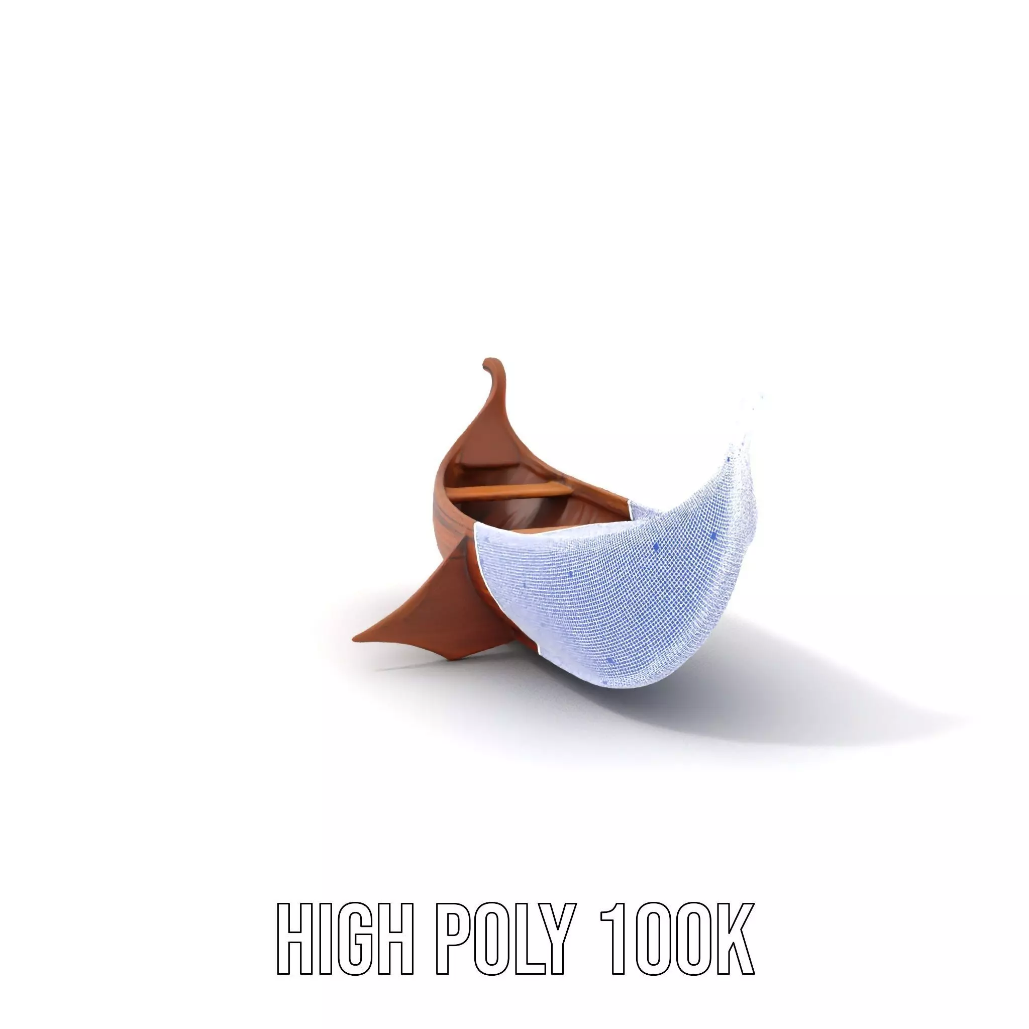 Viking Longboat Wooden Model Pack Low-poly 3D model_5