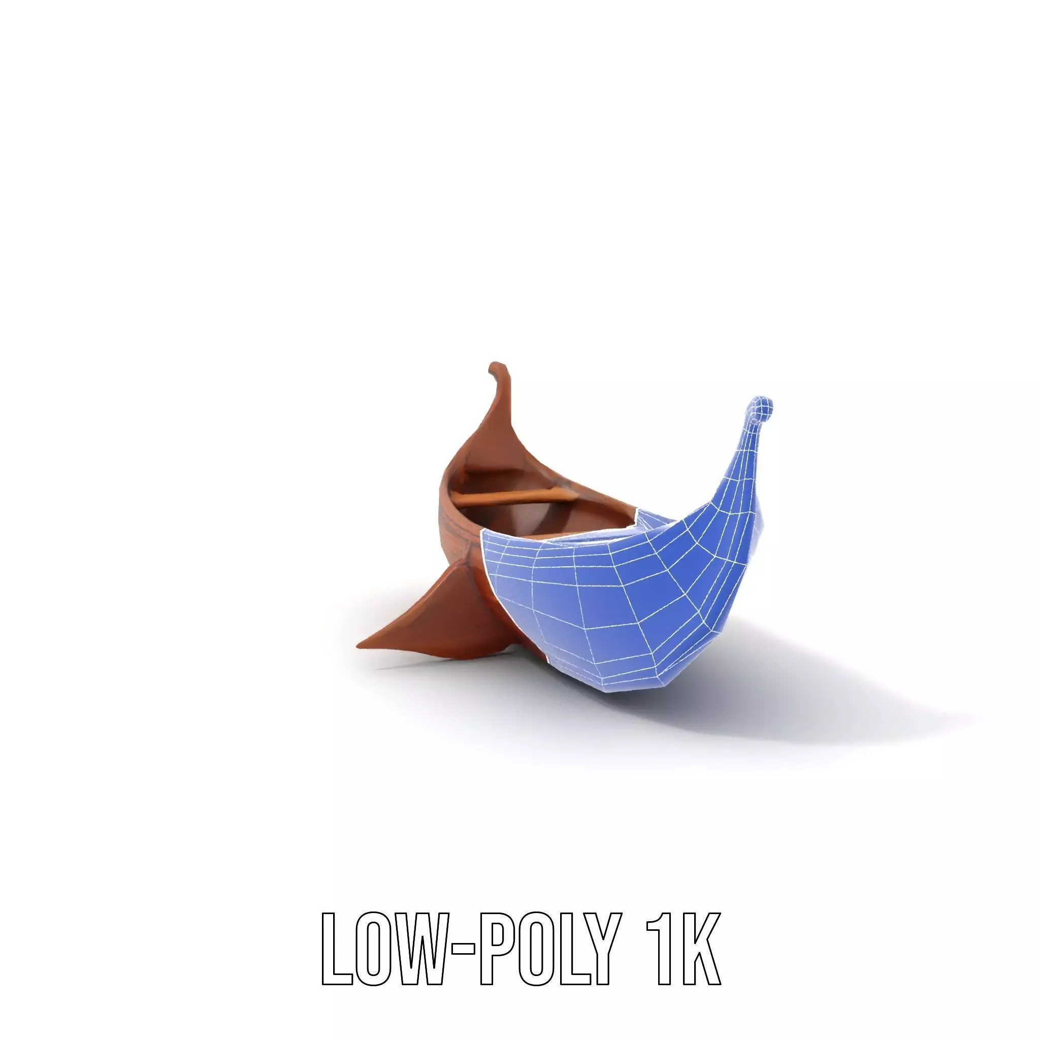 Viking Longboat Wooden Model Pack Low-poly 3D model_18