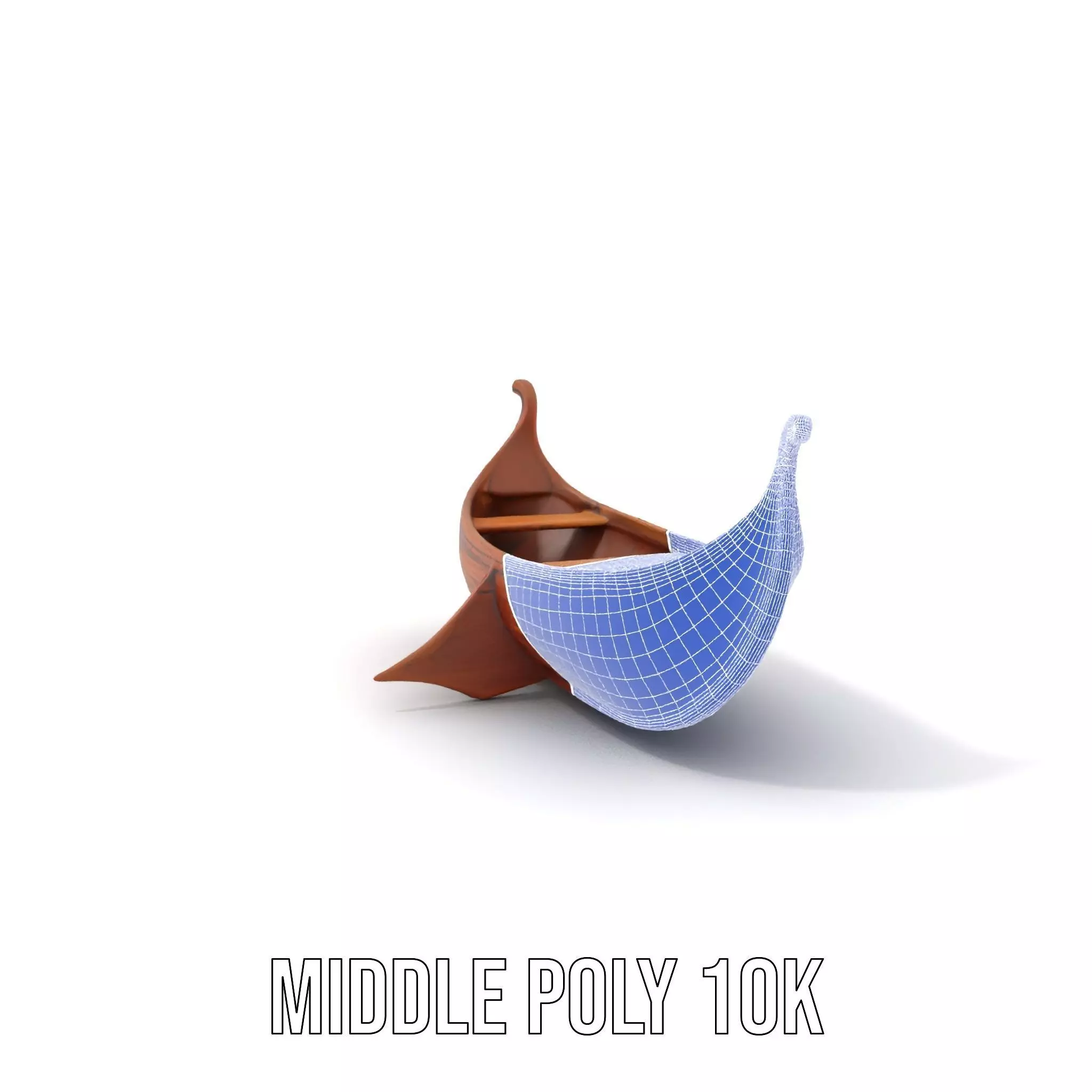 Viking Longboat Wooden Model Pack Low-poly 3D model_22