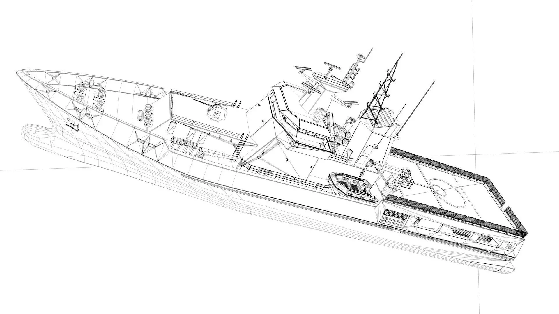 Arafura-class offshore patrol vessel 3D model_7