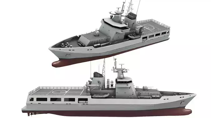 Arafura-class offshore patrol vessel 3D model