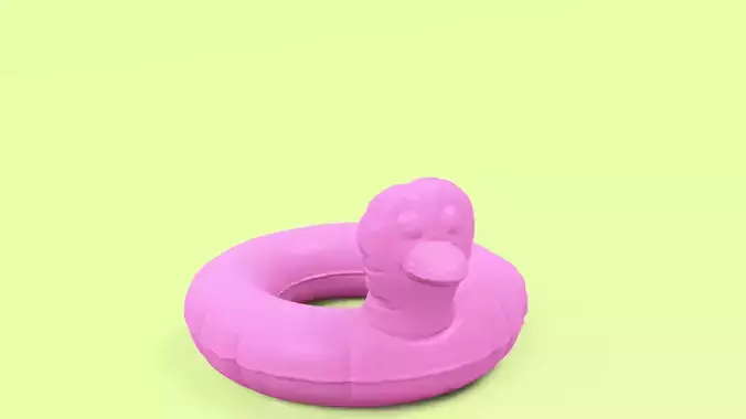 Inflatable Duckie Pool Float 3D print model