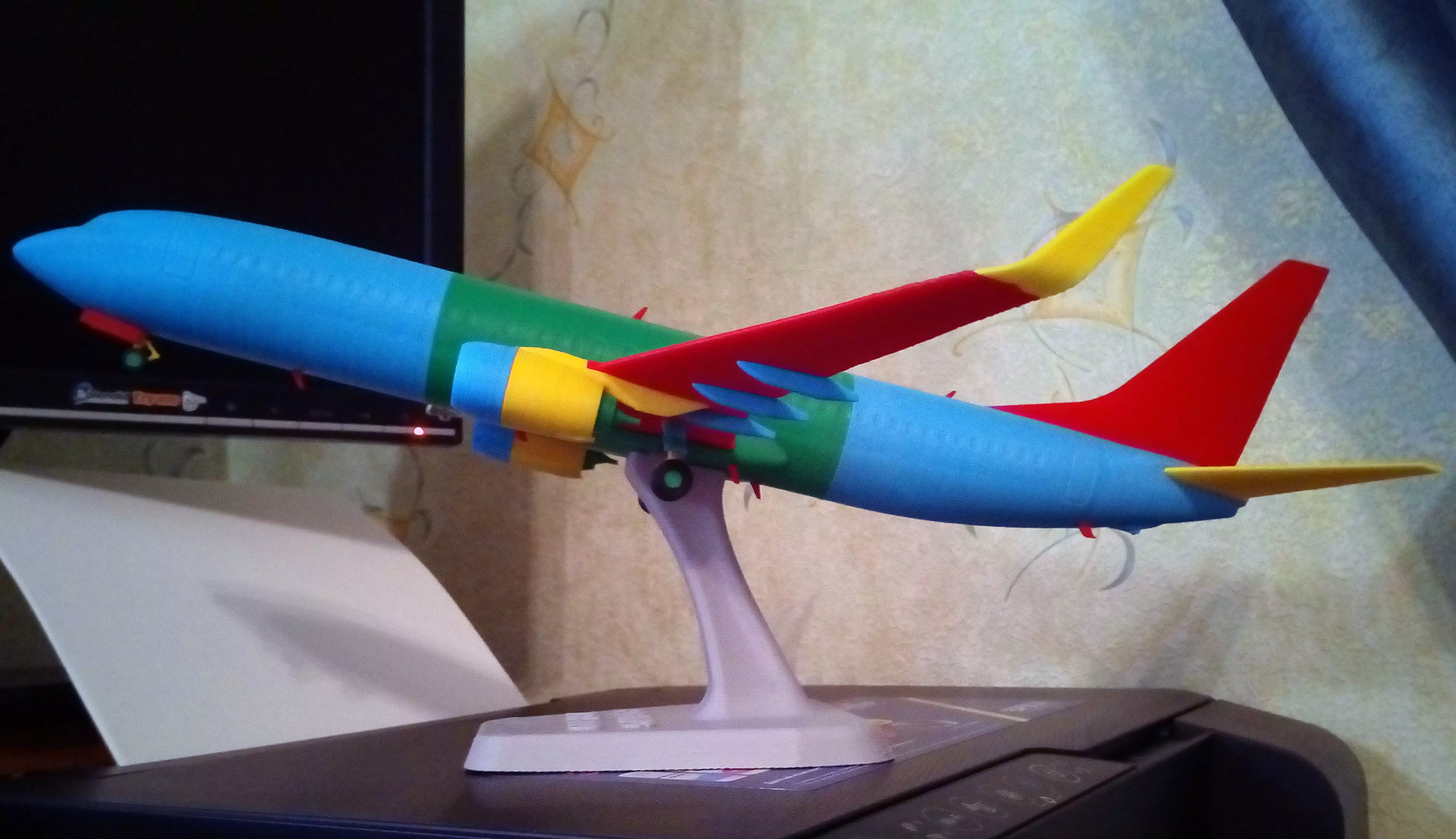 121213 Model kit Boeing 737-800 Sharklet Down 3D print model_2