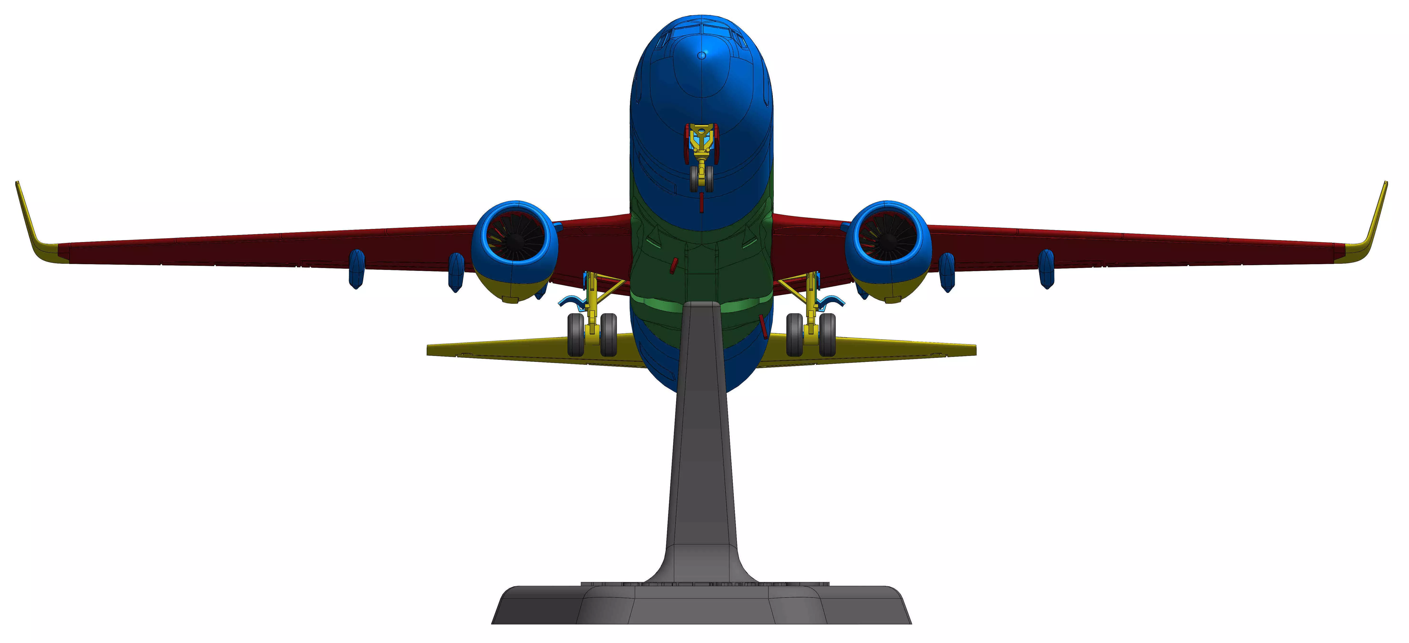 121213 Model kit Boeing 737-800 Sharklet Down 3D print model_21