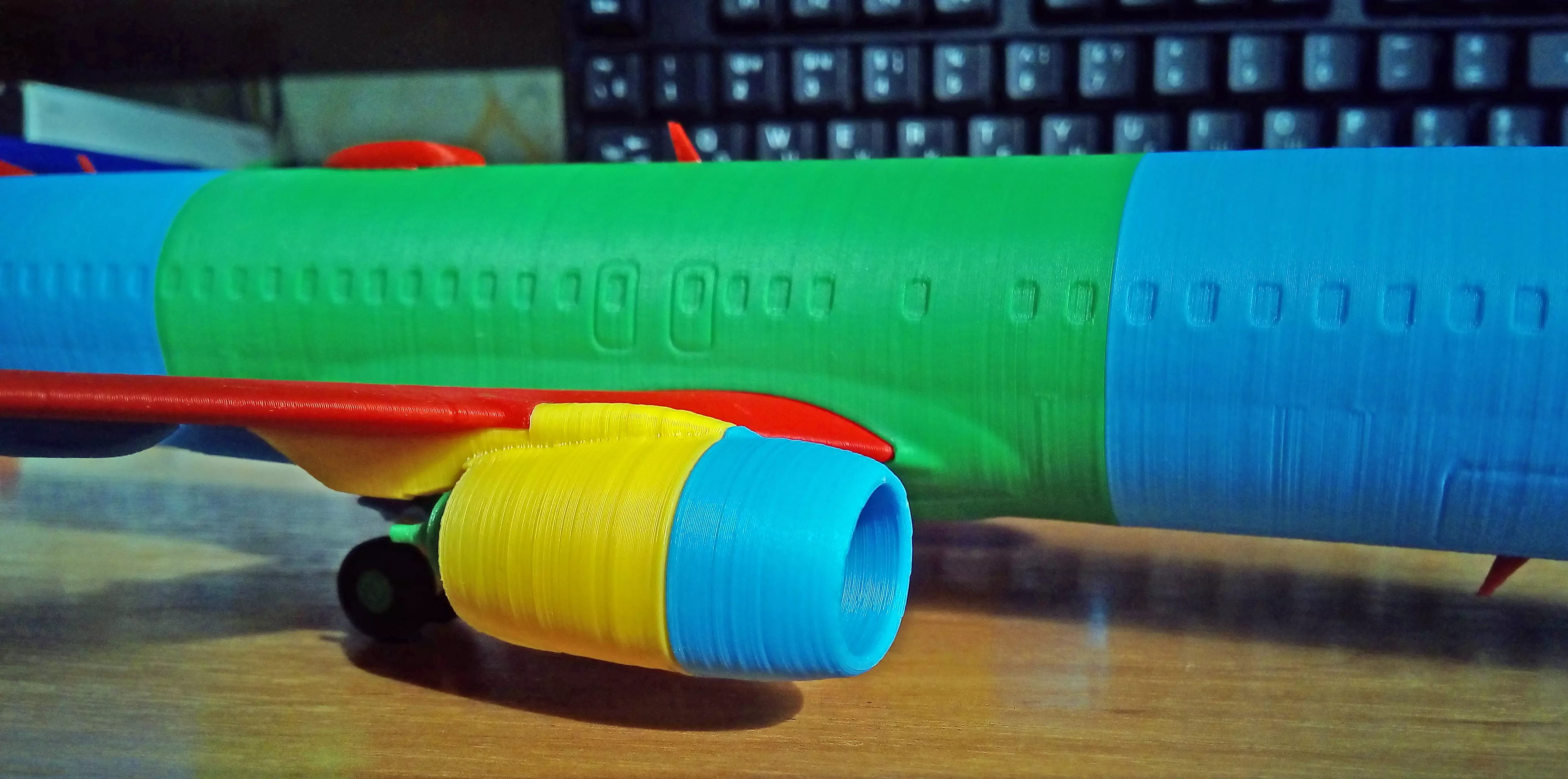 121213 Model kit Boeing 737-800 Sharklet Down 3D print model_11