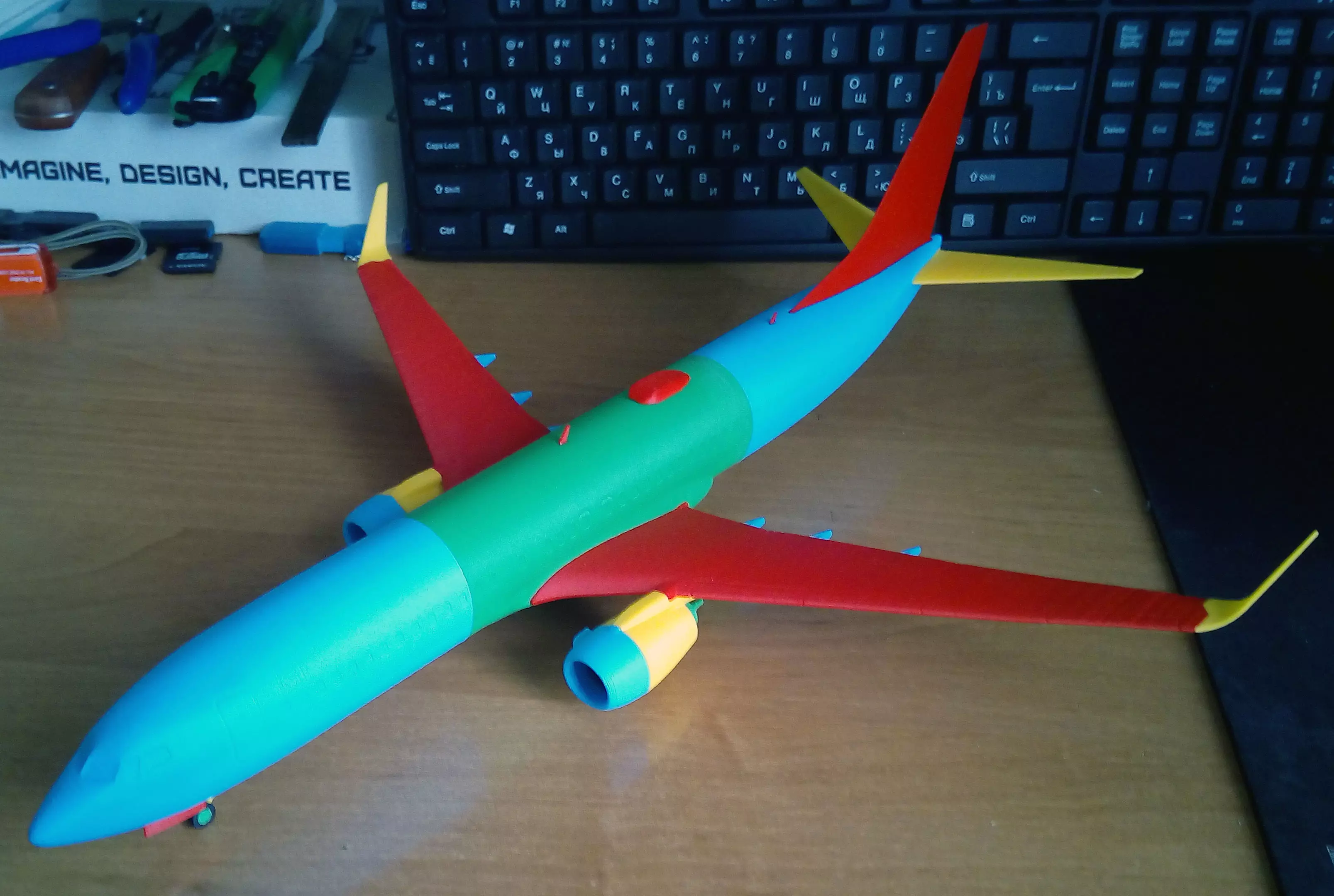 121213 Model kit Boeing 737-800 Sharklet Down 3D print model_3