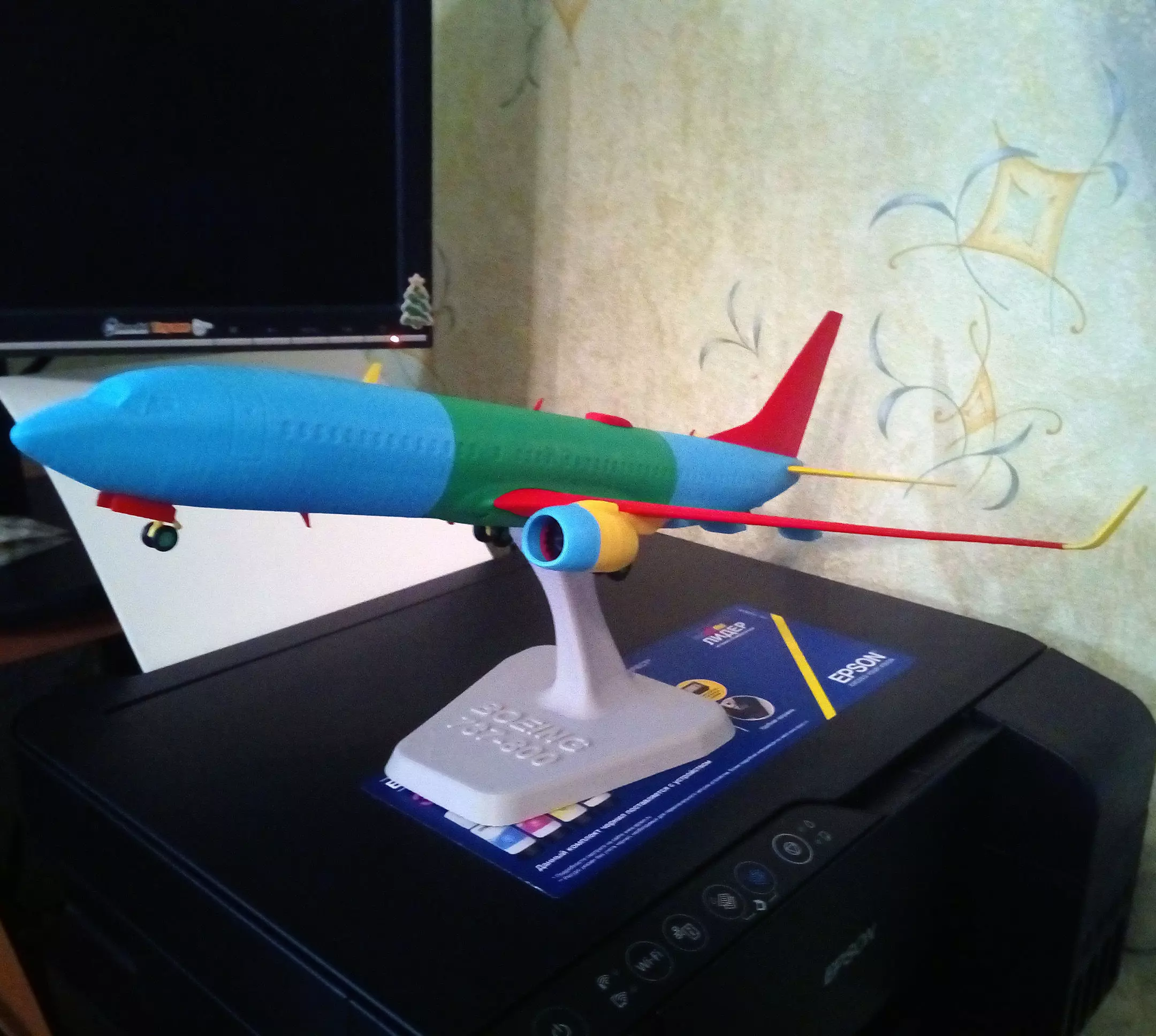 121213 Model kit Boeing 737-800 Sharklet Down 3D print model_1