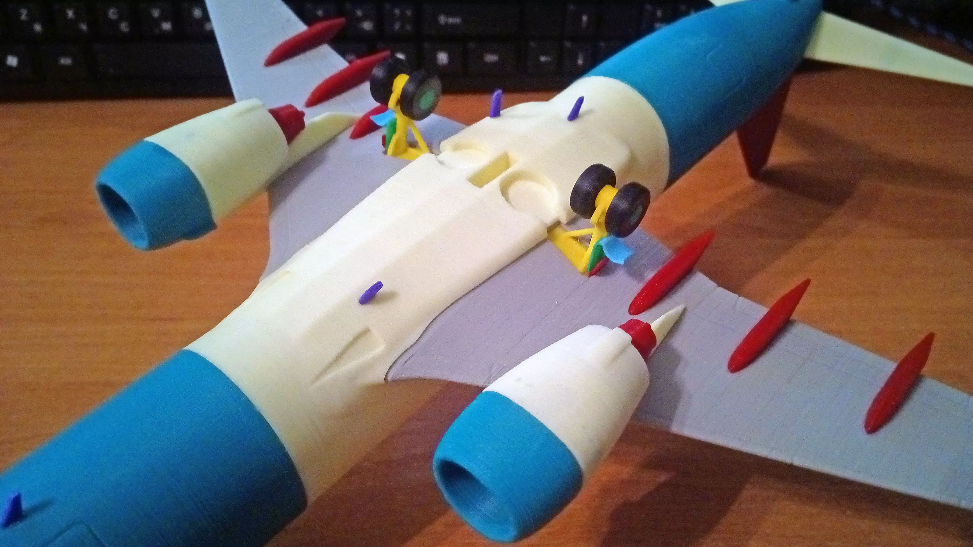 121214 Model kit Boeing 737-800 Split Scimitar Down 3D print model_9