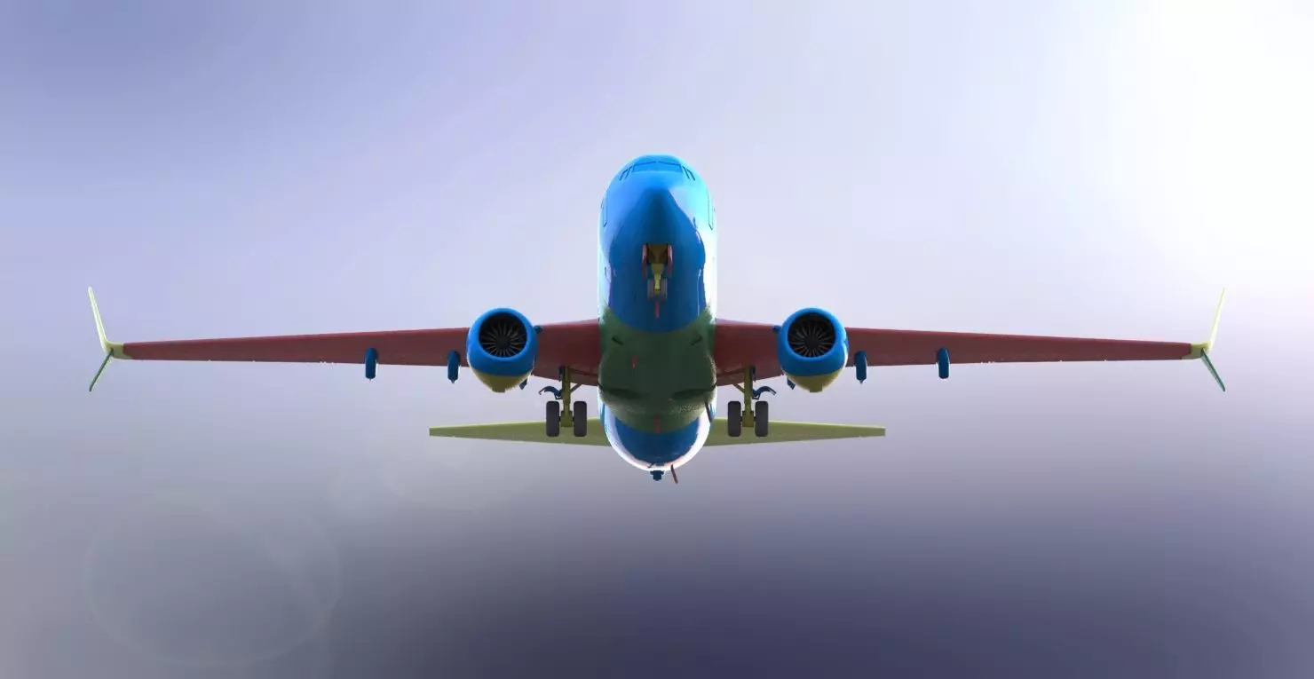 121214 Model kit Boeing 737-800 Split Scimitar Down 3D print model_33