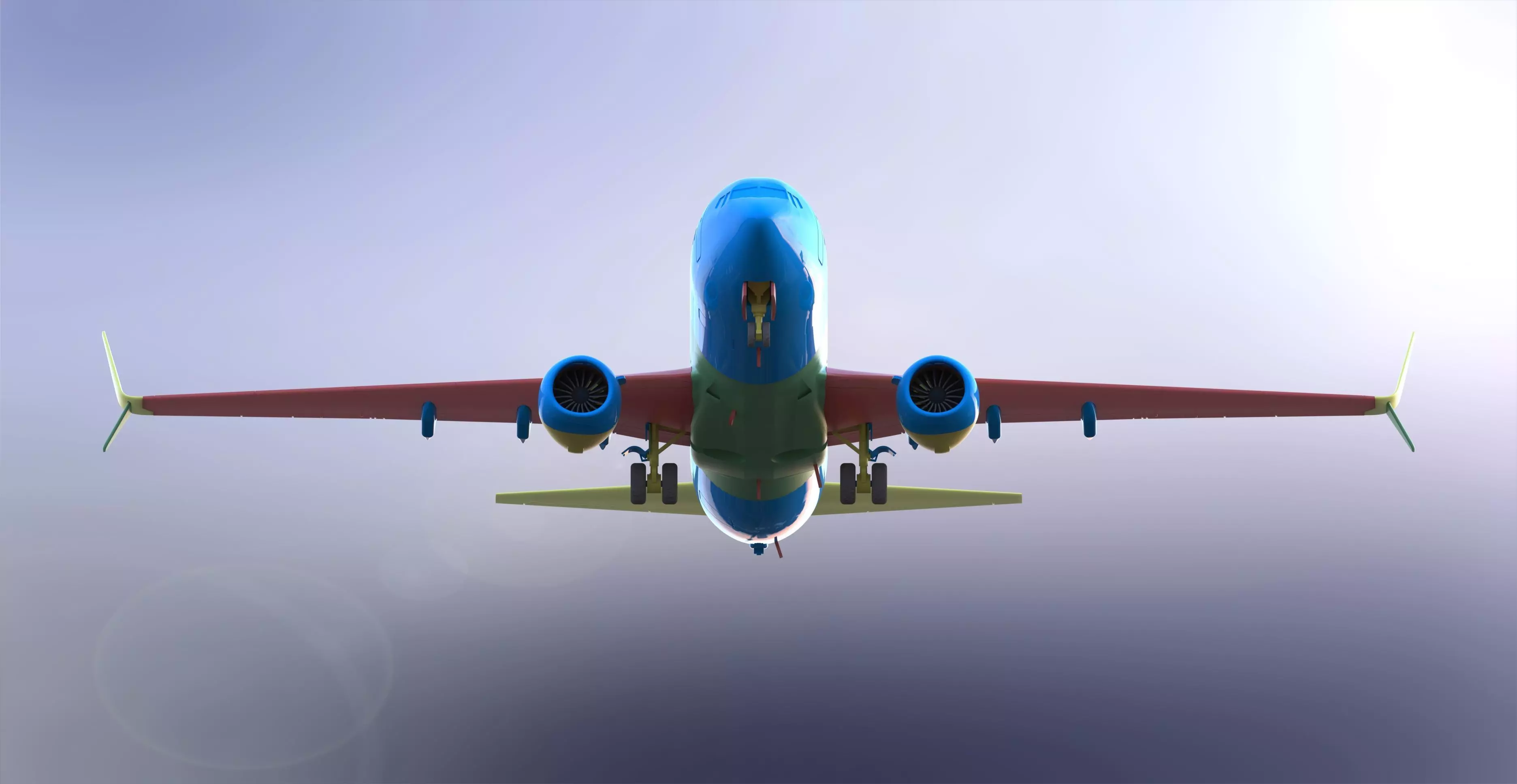 121214 Model kit Boeing 737-800 Split Scimitar Down 3D print model_34