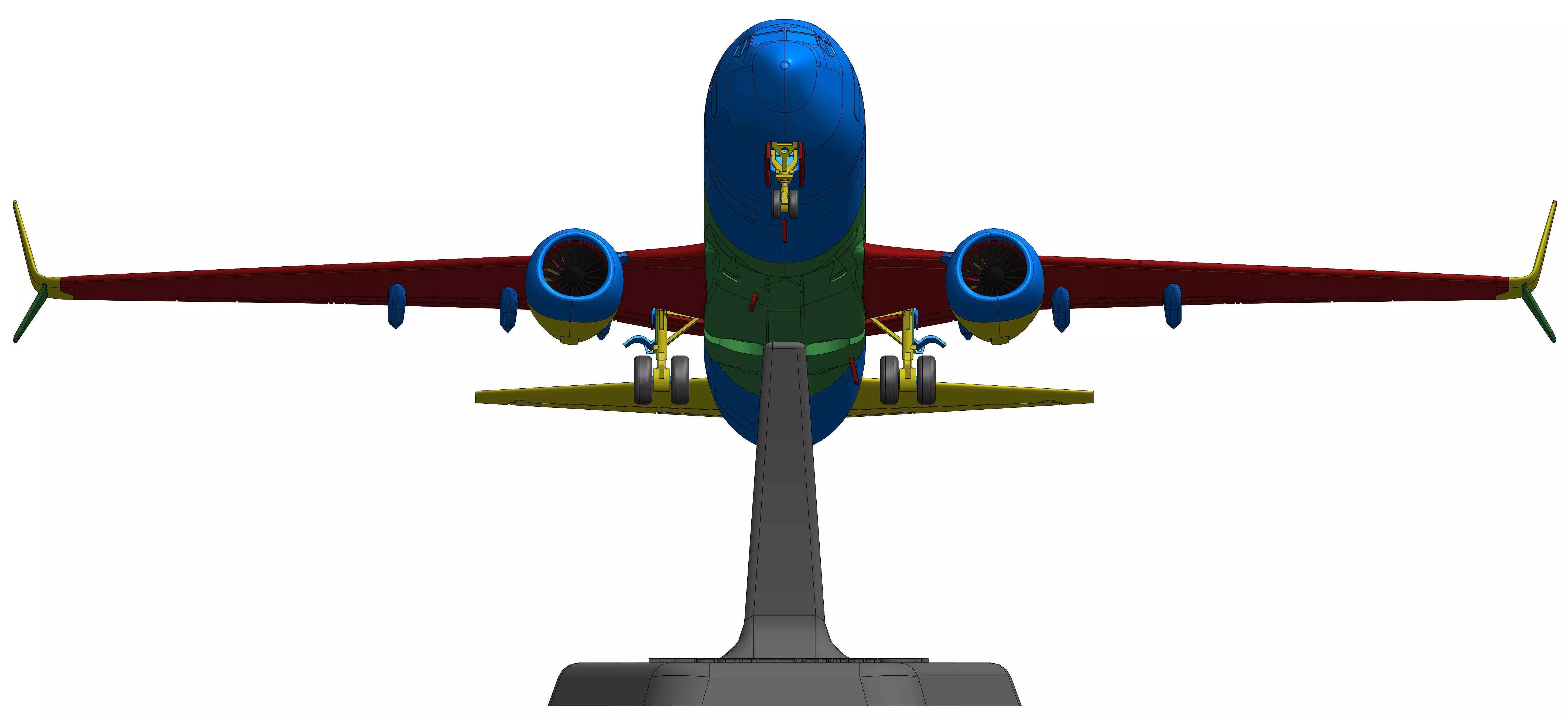 121214 Model kit Boeing 737-800 Split Scimitar Down 3D print model_29