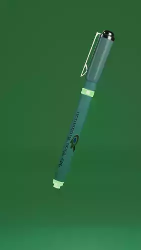 office pen   ballpoint   game asset writting pen  model  lowpoly