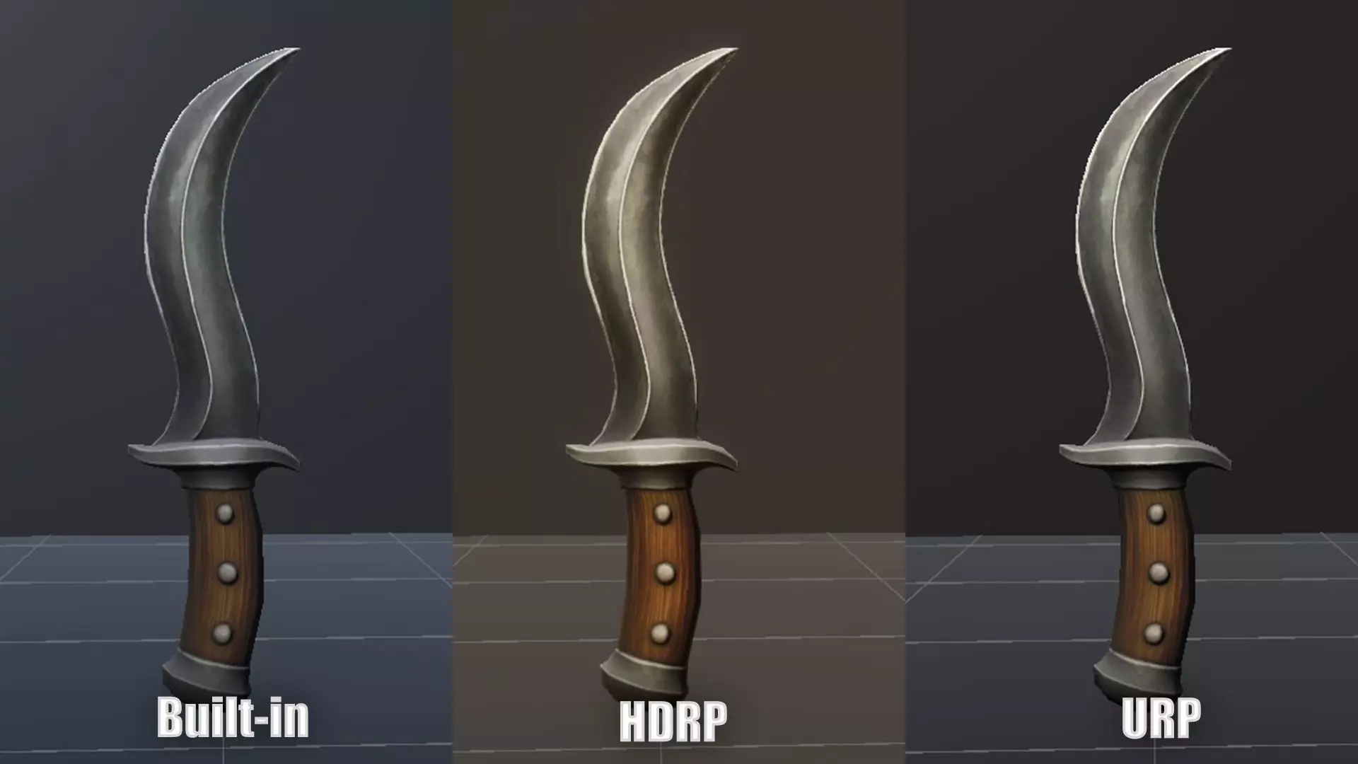 Dagger - Game Ready Weapon Low-poly 3D model_10