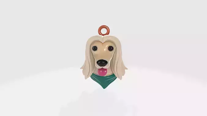 Afghan Hound Dog Pendant Long-Haired Pet Charm for Dog Lovers