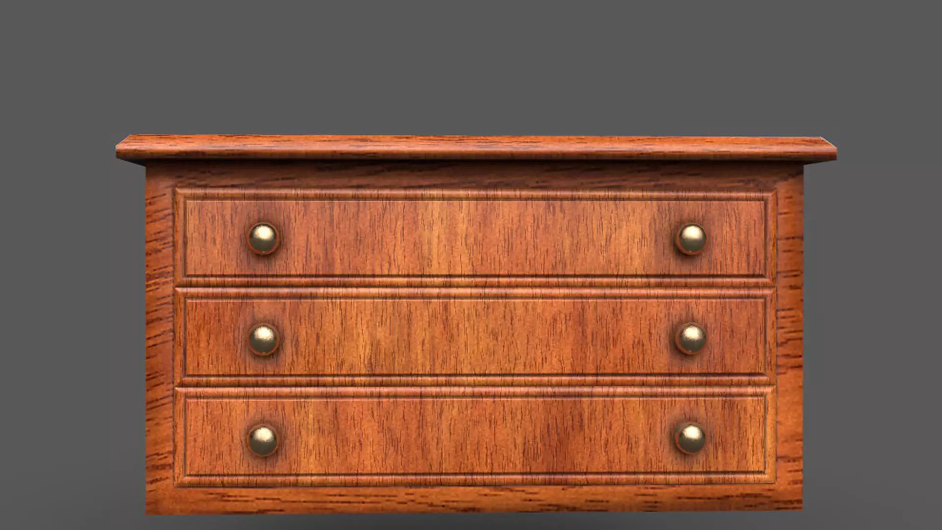 Wooden Table Low-poly 3D model_0