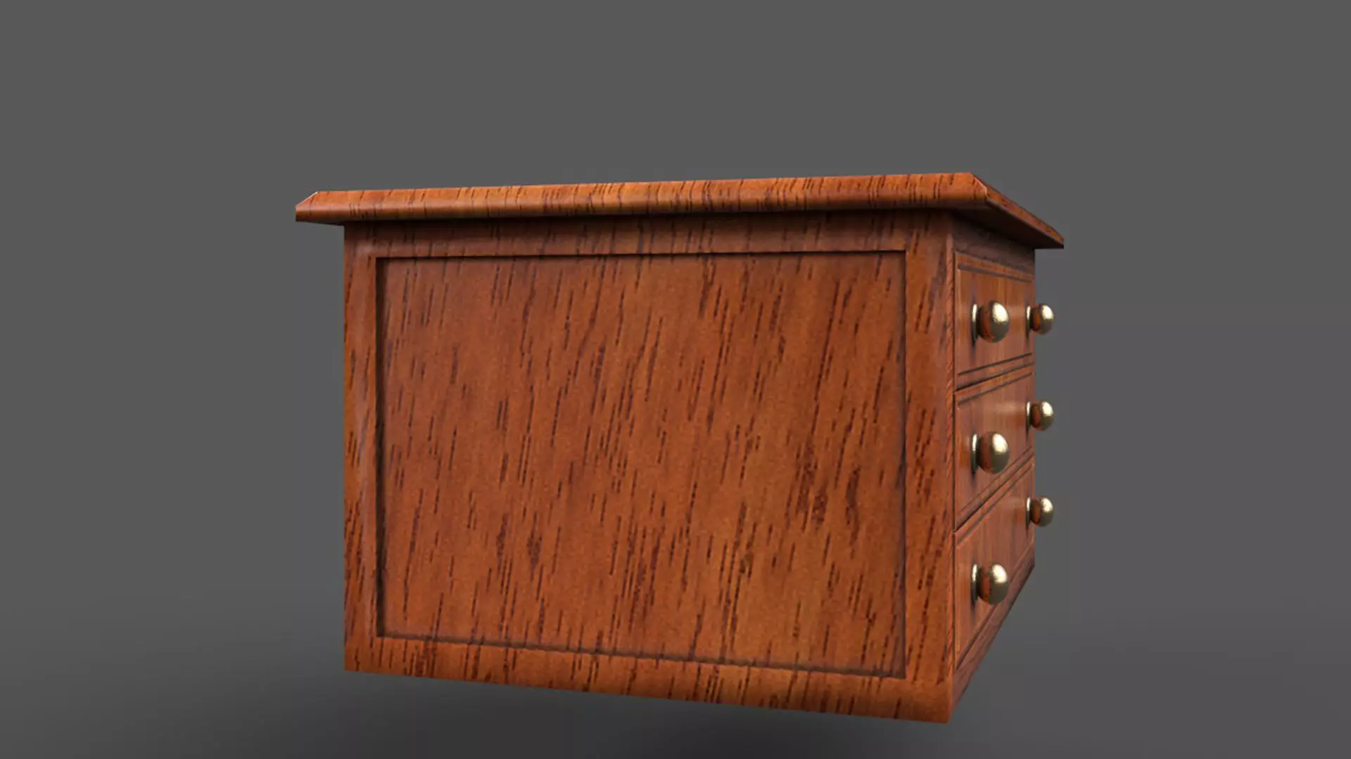 Wooden Table Low-poly 3D model_1