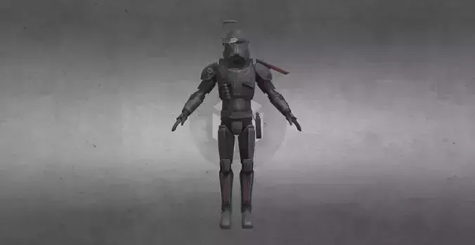 Crosshair Bad Batch Low-poly 3D model
