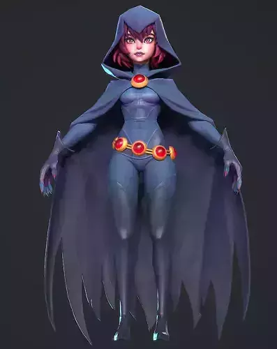  Raven Low-poly 3D model