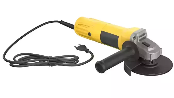 DeWalt Electric Angle Grinder Low-poly 3D model