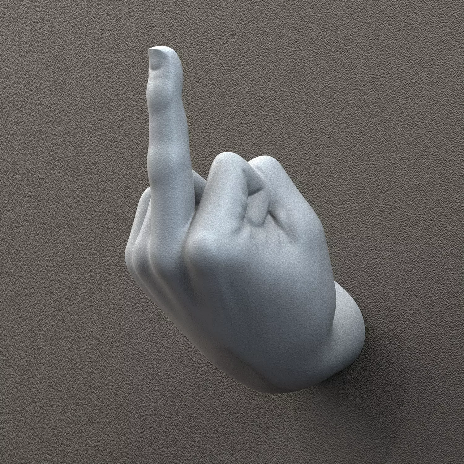 Middle Finger Printable Wall Art 3D print model_0