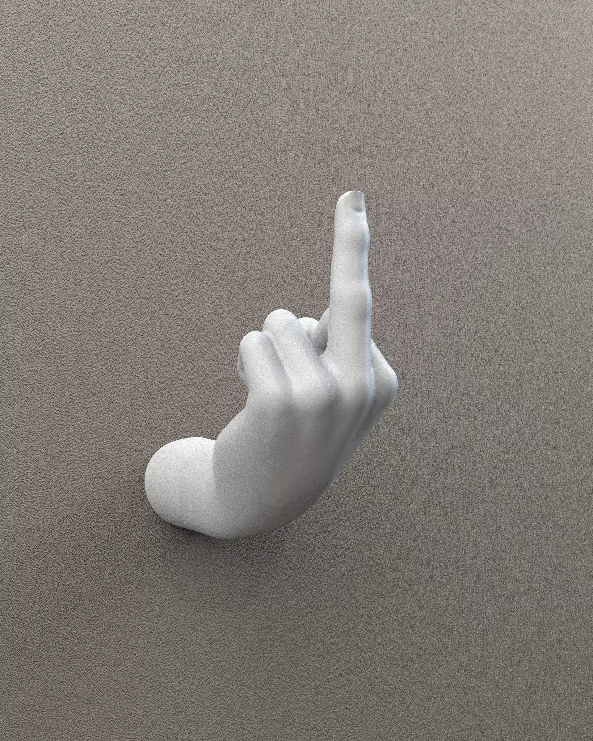 Middle Finger Printable Wall Art 3D print model_1