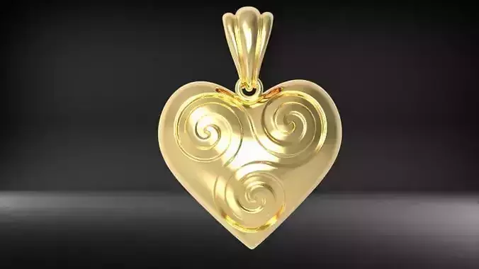 Erotic Heartpendant Triskele heart