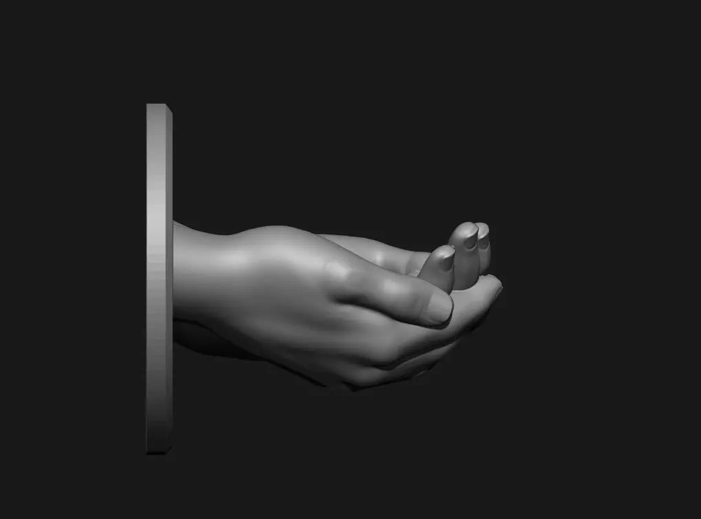 Two Hand Sculpture Printable Wall Art 3D print model_2