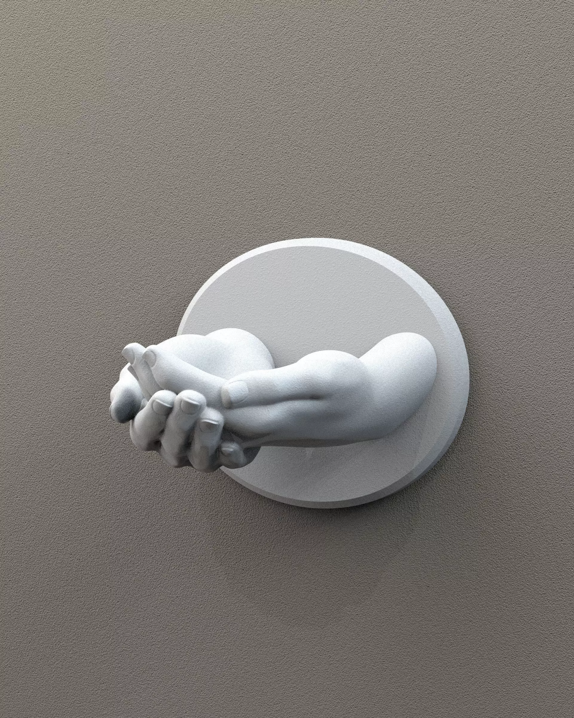 Two Hand Sculpture Printable Wall Art 3D print model_0
