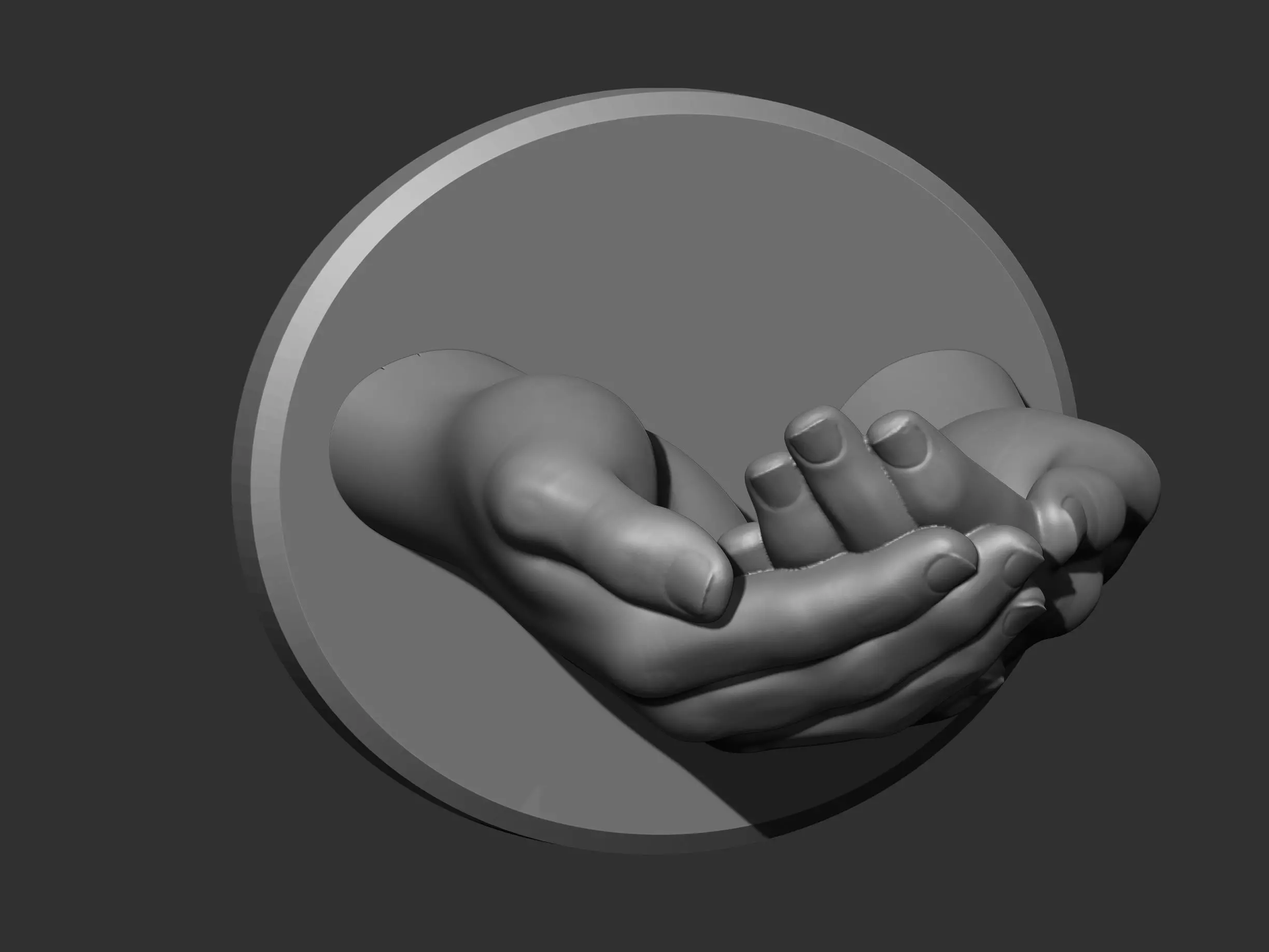 Two Hand Sculpture Printable Wall Art 3D print model_10