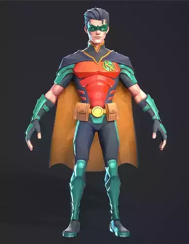  Red Robin Low-poly 3D model