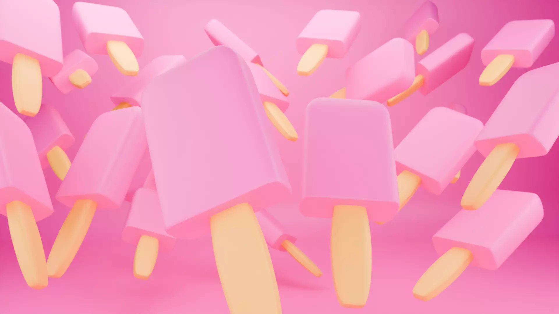 Chocolate and Strawberry Ice Cream Free low-poly 3D model_2