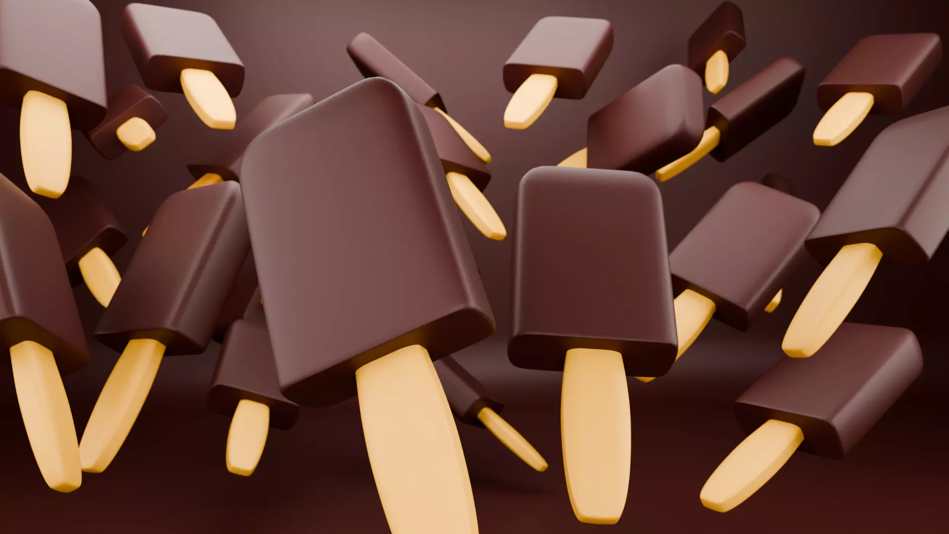 Chocolate and Strawberry Ice Cream Free low-poly 3D model_0
