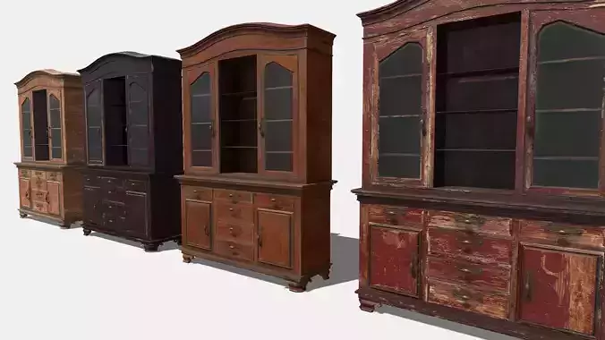 wooden glass storage cabinet